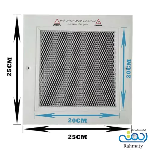 ابعاد دریچه تامین هوا 
